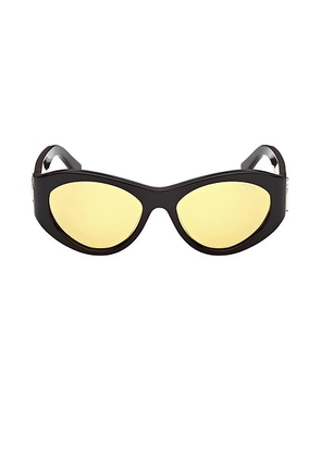 Emilio Pucci Cat Eye Sunglasses in Black & Brown - Black. Size all.