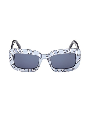 Emilio Pucci Rectangular Sunglasses in Blue - Baby Blue. Size all.