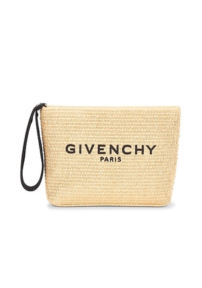Givenchy Logo Pouch in Natural - Beige. Size all.