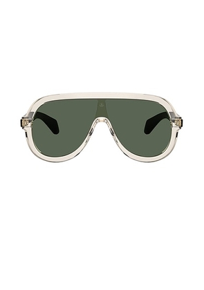 Moncler Sunsette Aviator Sunglasses in Clear - Neautral. Size all.