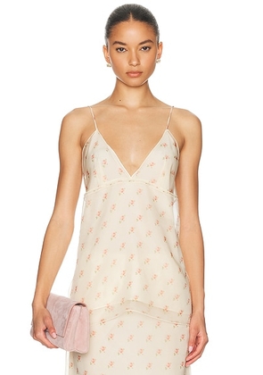 KHAITE Timy Top in Soft Pink - Ivory. Size M (also in L).