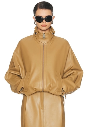 KHAITE Hamett Jacket in Golden Ochre - Tan. Size XS (also in M, L).