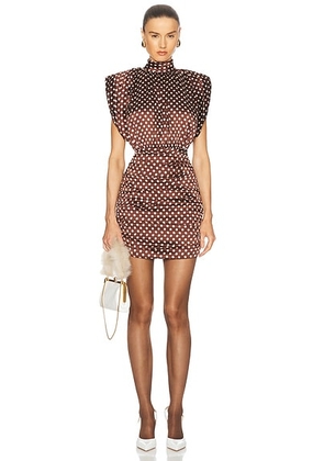 Ronny Kobo Antares Dress in Brown & Ecru - Brown. Size S (also in ).
