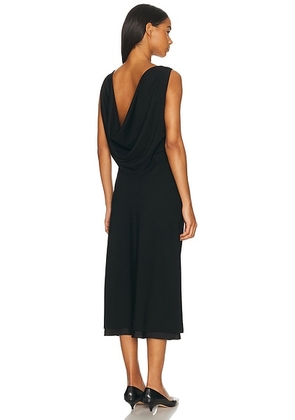 The Row Henna Dress in Black - Black. Size 4 (also in 0, 2, 6).