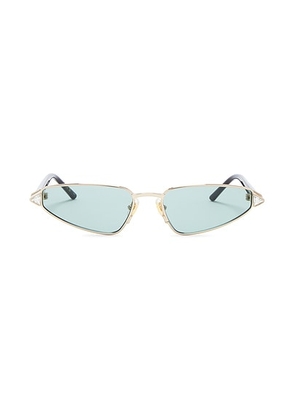 Valentino Garavani Raver Coquette Cat Sunglasses in Gold & Green - Metallic Gold,Black. Size all.