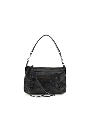 Balenciaga Black Lamb Ovis Aries Aries Shoulder Bag