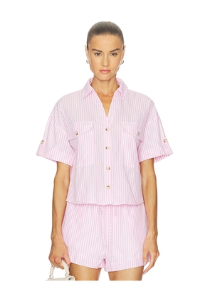 BLANKNYC Button Up Top in Pink. Size S. Also in L, M, XS.