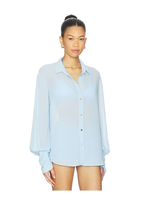 Bananhot Paloma Shirt in Baby Blue. Size XS/S. Also in M/L.