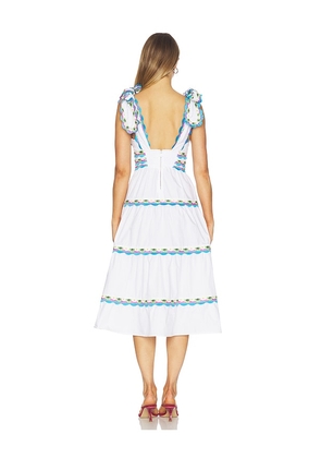 CeliaB Chelili Dress White in White,Blue. Size XS. Also in S, M, L, XL, XXL.