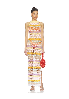ANDREEVA Handmade Crochet Dress in Yellow. Size M. Also in XS, S, L.