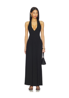 ALL THE WAYS Tenley Halter Maxi Dress in Black. Size XS. Also in S, M, L, XL.