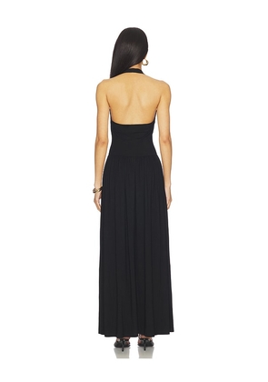 ALL THE WAYS Tenley Halter Maxi Dress in Black. Size XS. Also in XL.
