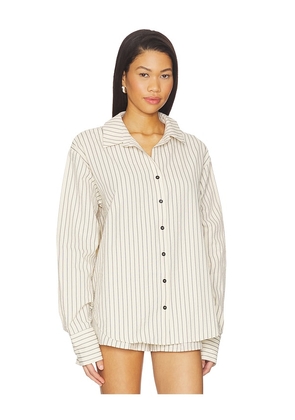 ALL THE WAYS Kadence Button Up Top in Cream. Size XS. Also in XXS, L, XL.