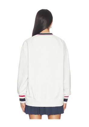 Gold Hinge Heritage Crewneck Sweatshirt in White. Size S. Also in XS, M, L.