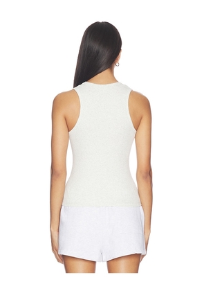 Gold Hinge Ribbed Cotton Tank Top in Grey. Size S. Also in XS, M, L, XL.