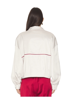 Gestuz X Barbie Ricky Track Jacket in Light Grey. Size 36. Also in 32, 34.