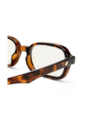 Le Specs Pilferer Blue Light Eyeglasses in Brown.