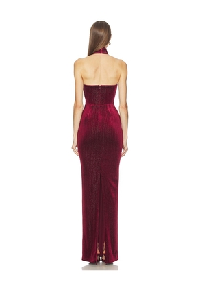Michael Costello x REVOLVE Ataya Gown in Burgundy. Size XL. Also in XXS.