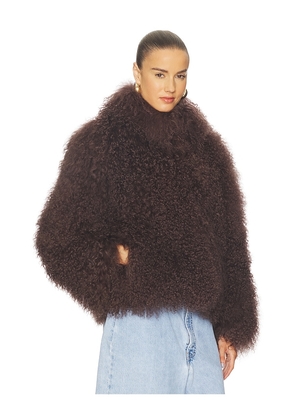 LAMARQUE Bianca Fur Jacket in Brown. Size S. Also in XXS, XS, M, L.