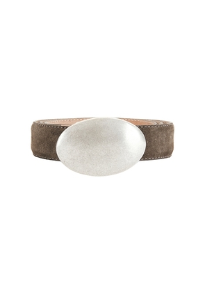LAMARQUE Suede Leather Belt in Grey. Size S. Also in XS, M, L.