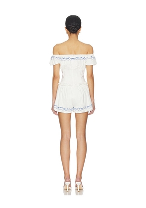 Line & Dot Oia Romper in White. Size S. Also in XS, M, L.