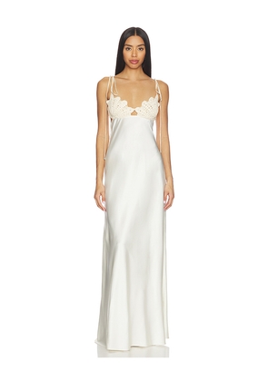 Mayle Vasquez Concha Dress in White. Size XS. Also in S, M, L, XL.