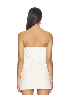 MORE TO COME Sian Strapless Lace Top in Cream. Size XS. Also in M, L, XL.