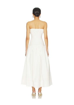 MAJORELLE Tate Midi Dress in White. Size XS. Also in XXS, S, M, L, XL.
