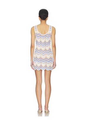 MINKPINK Leone Crochet Mini Dress in Lavender,Orange. Size S. Also in XS, M, L.