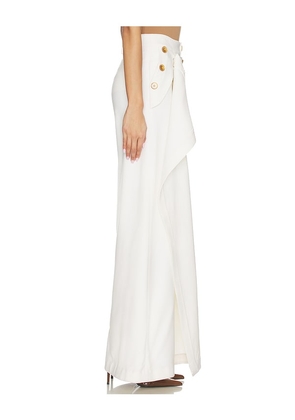 Monse Cascade Sailor Tailored Trouser in Ivory. Size 4. Also in 0, 2, 6.