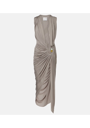 Christopher Esber Ripple embellished draped jersey gown