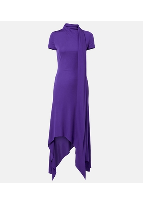 Acne Studios Asymmetric scarf-detail jersey midi dress
