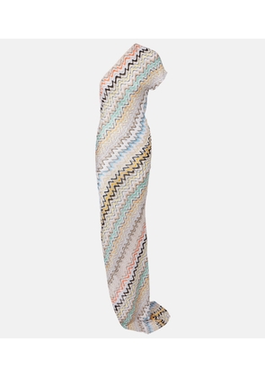 Missoni Wave one-shoulder maxi dress