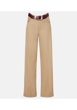Jean Paul Gaultier Cutout cotton wide-leg pants