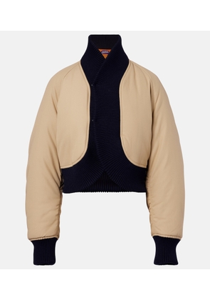 Jean Paul Gaultier Cropped cotton bomber jacket