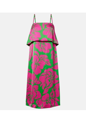 Dries Van Noten Floral satin midi dress