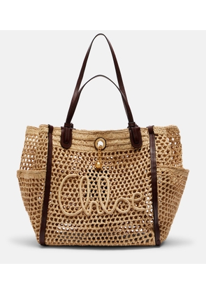 Chloe x Made For A Woman Chloe Iconic raffia shoulder bag