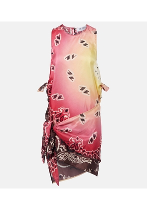 The Attico Printed silk minidress