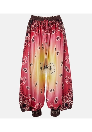 The Attico Printed silk balloon pants