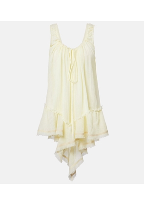 The Attico Ruffled cotton minidress