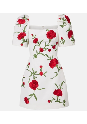Carolina Herrera Floral silk minidress