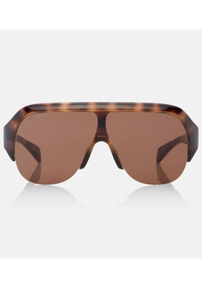 Gucci Lettering shield sunglasses