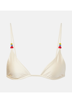 Jade Swim Via beaded bikini top