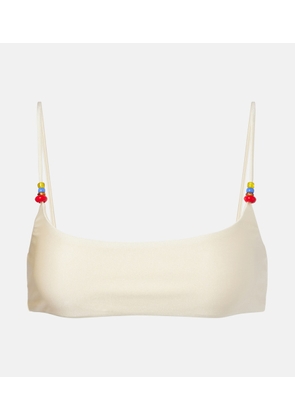 Jade Swim Muse beaded bikini top