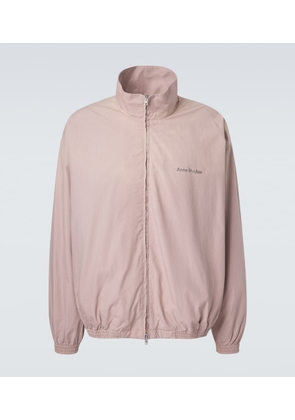 Acne Studios Logo cotton poplin bomber jacket