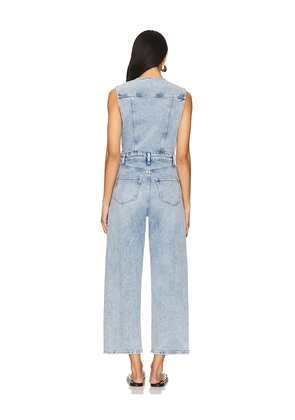 PAIGE Cirie Ankle Denim Jumpsuit in Blue. Size 12. Also in 10.