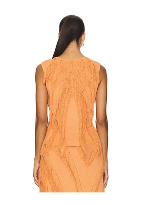 Ulla Johnson Bonnie Sleeveless Knit Top in Tangerine. Size M. Also in L.