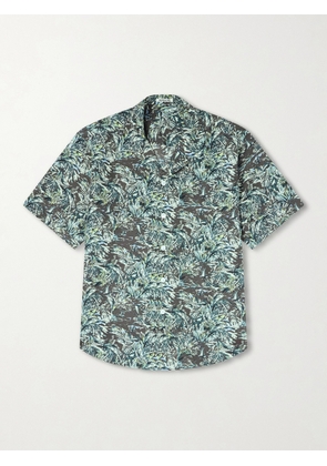 Auralee - Printed Silk Satin Shirt - Men - Green - 3