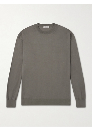 Auralee - Luster Knitted T-Shirt - Men - Green - 3