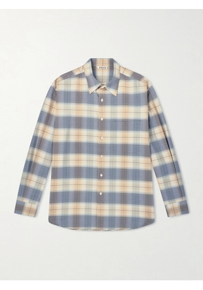 Auralee - Checked Wool-Poplin Shirt - Men - Brown - 3